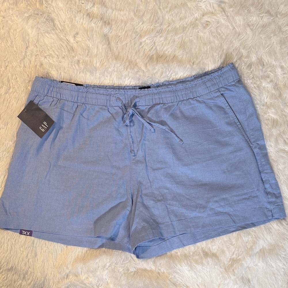 GAP Women's Light Blue High Waist Shorts, size XXL
